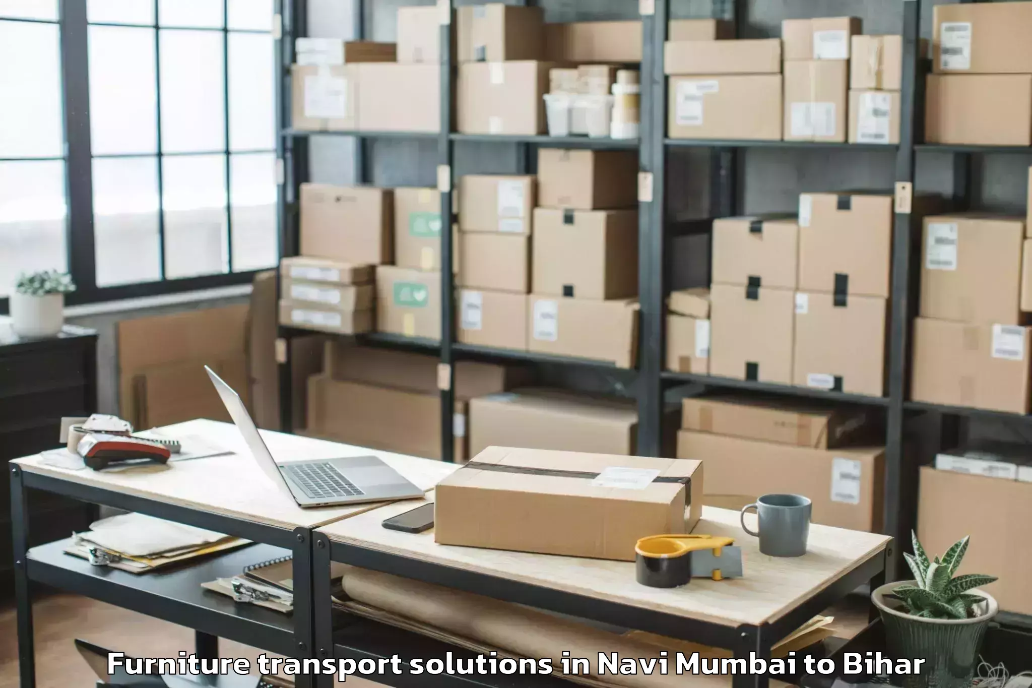 Easy Navi Mumbai to Mohania Furniture Transport Solutions Booking